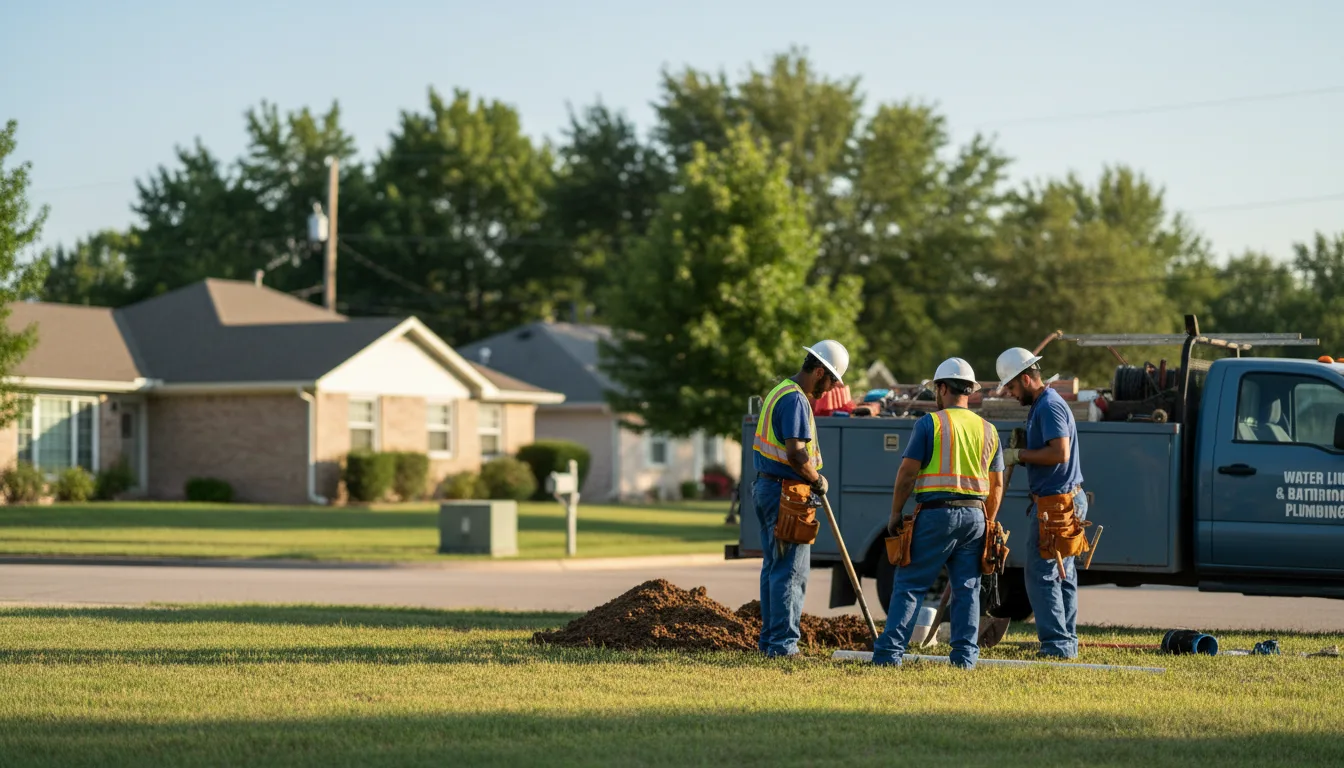 Residential water line and bathroom plumbing service in Ackley, IA